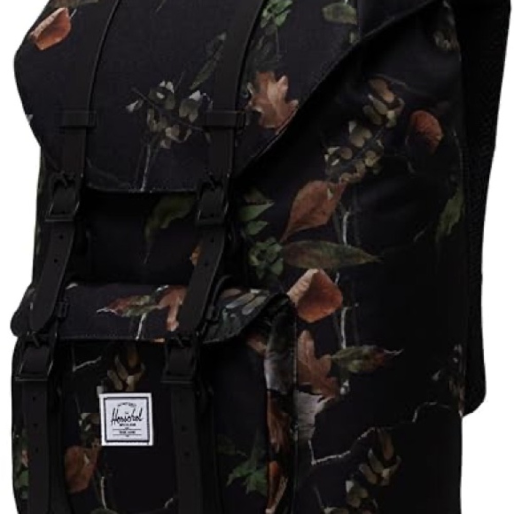 Herschel Black Floral Backpack